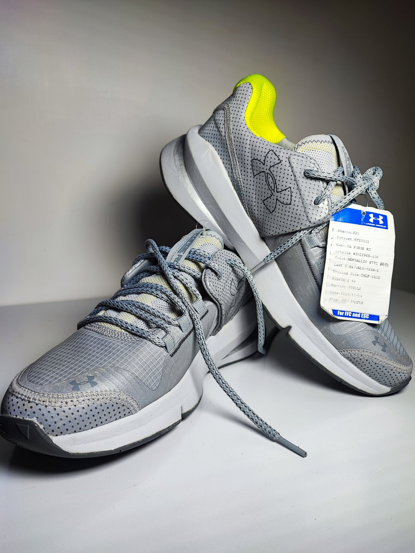Under Armour Force Rc Plata / Verde No 27