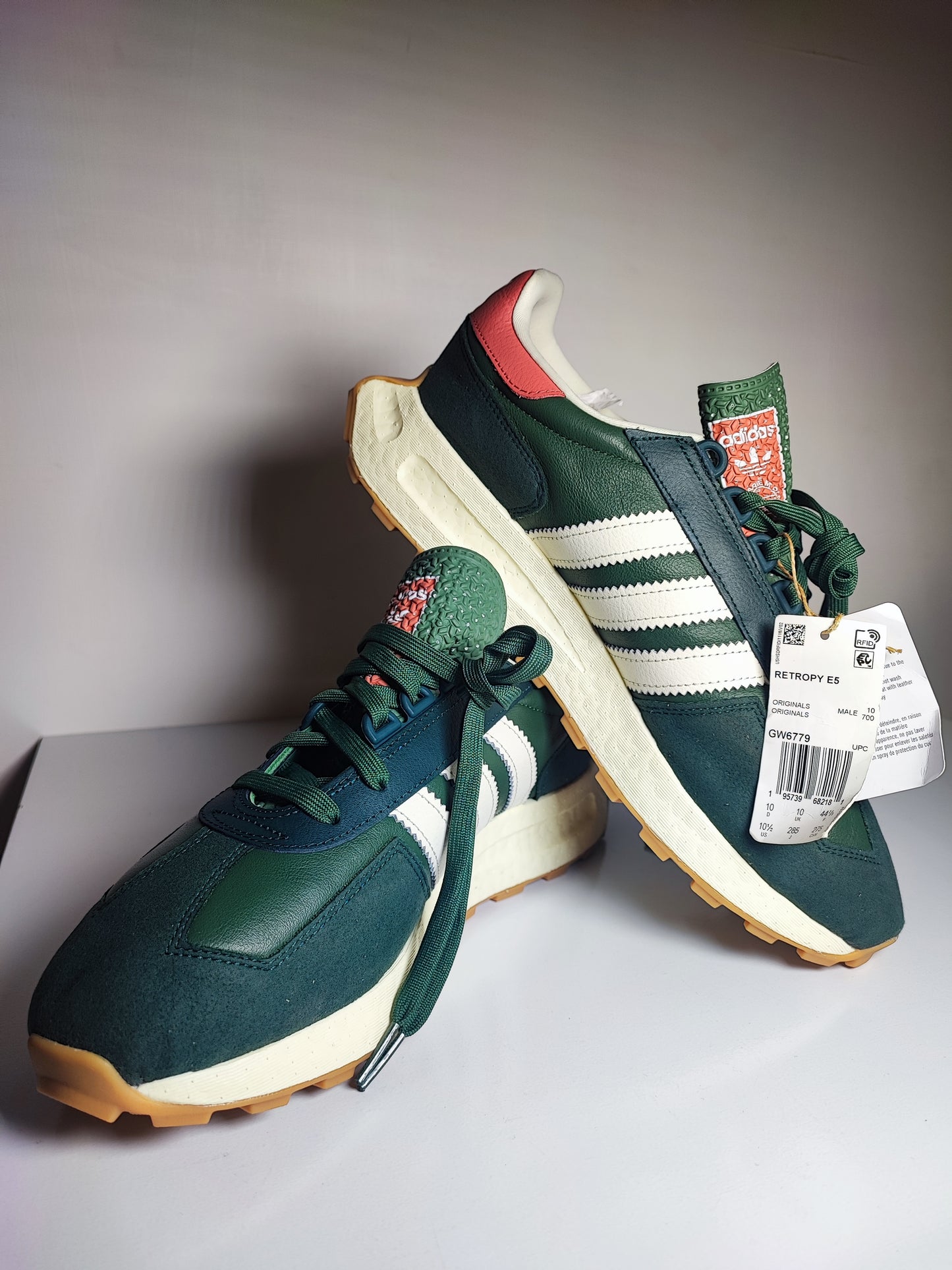 Adidas 3 Streifen Retropy Running Verde / Blanco Boost No 28.5