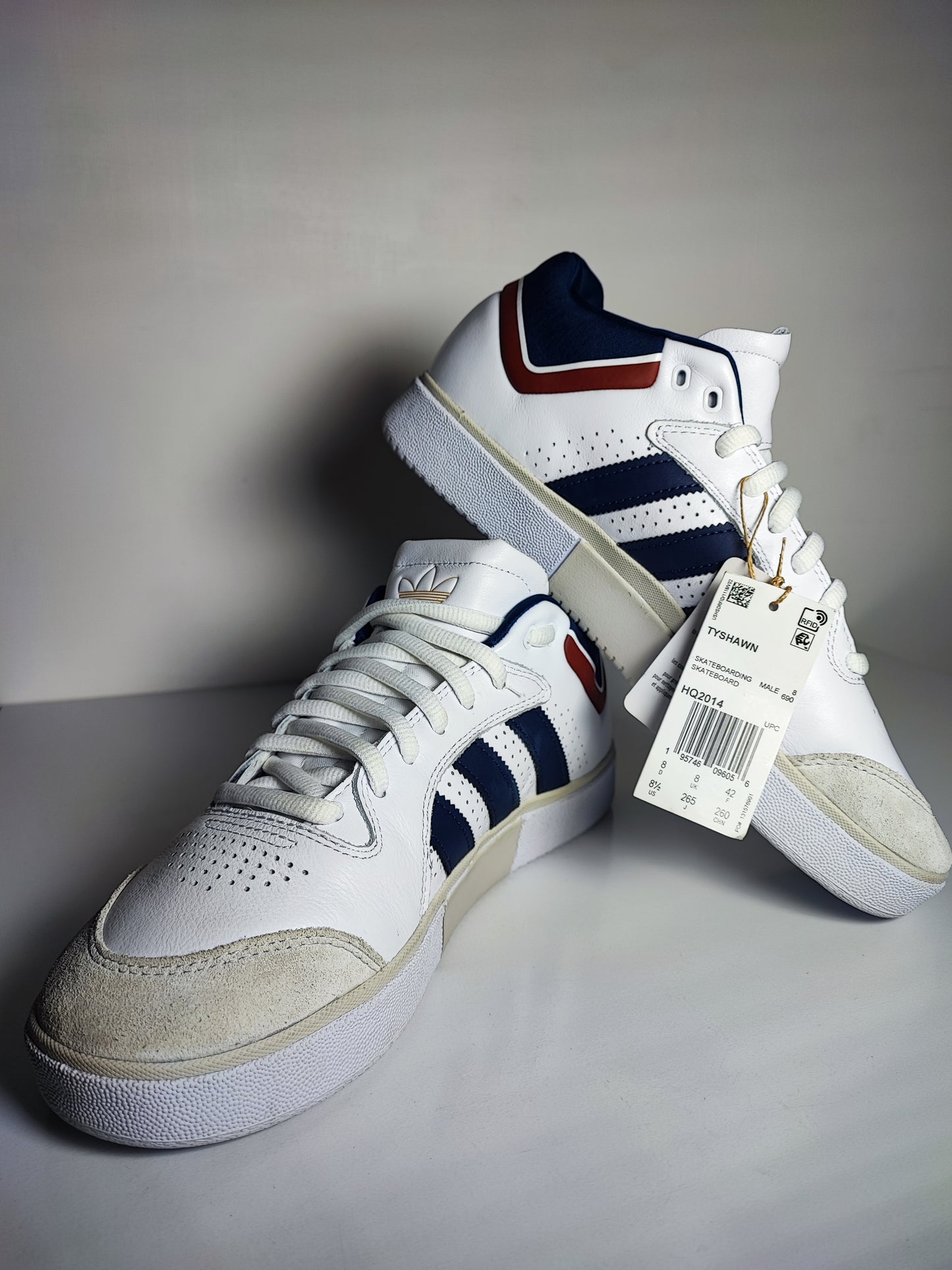 Adidas Casual Piel Skateboard Tyshawn Jones Blanco / Azul No 26.5