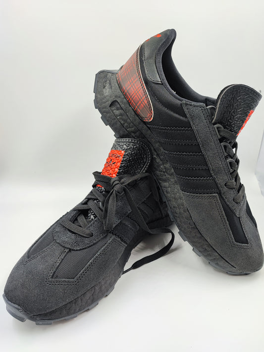 Adidas 3 Streifen Running Clasico Casual Negro / Rojo No 27.5
