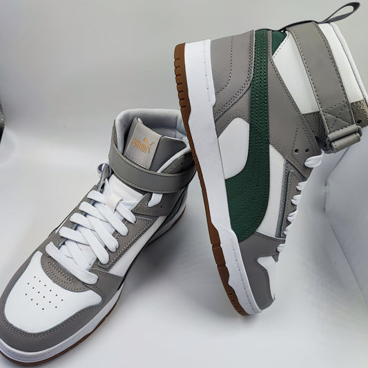 Puma Bota Casual Retro Basketball Gris Verde Liga No 27