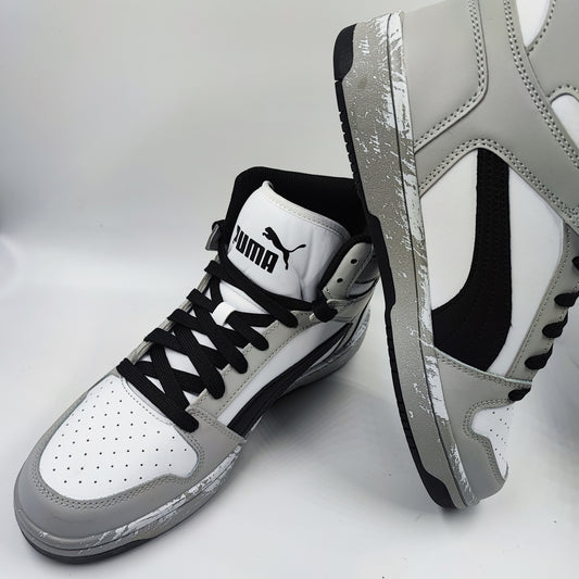 Puma Bota Casual Retro Basketball Gris / Negro / Blanco No 27