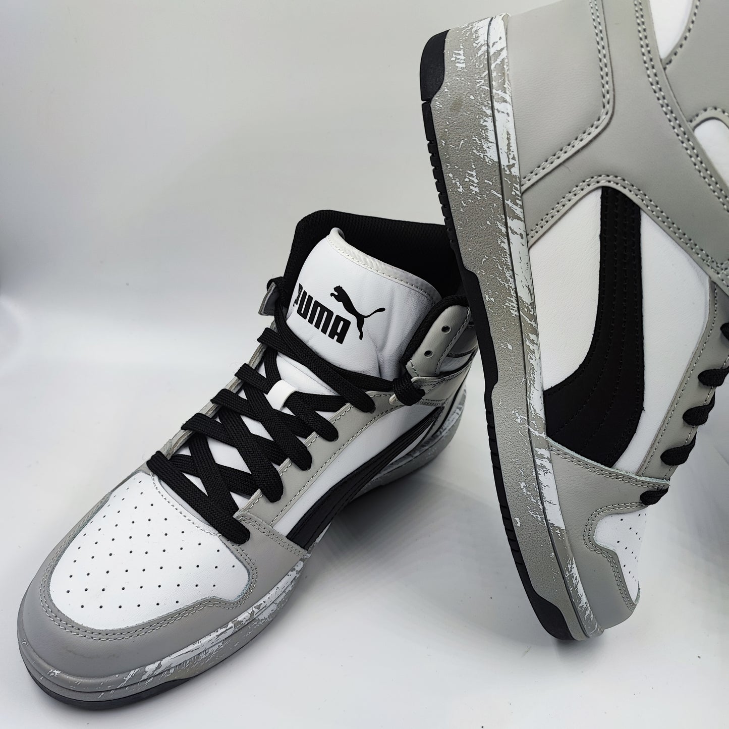 Puma Bota Casual Retro Basketball Gris / Negro No 26