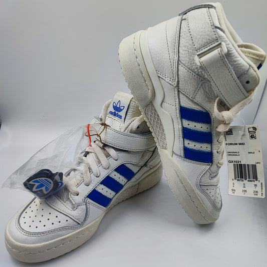 Adidas Forum Mid Piel Casual Blanco / Azul No 23.5