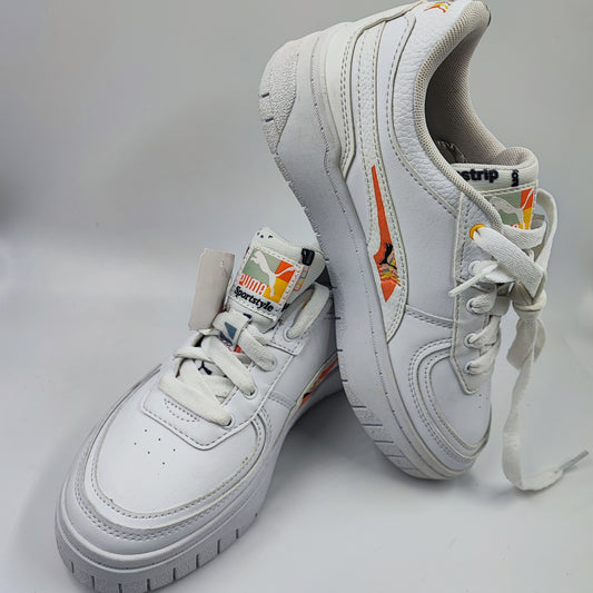 Puma Mayze Sportstyle Casual Plataforma Blanco / Naranja No 23.5