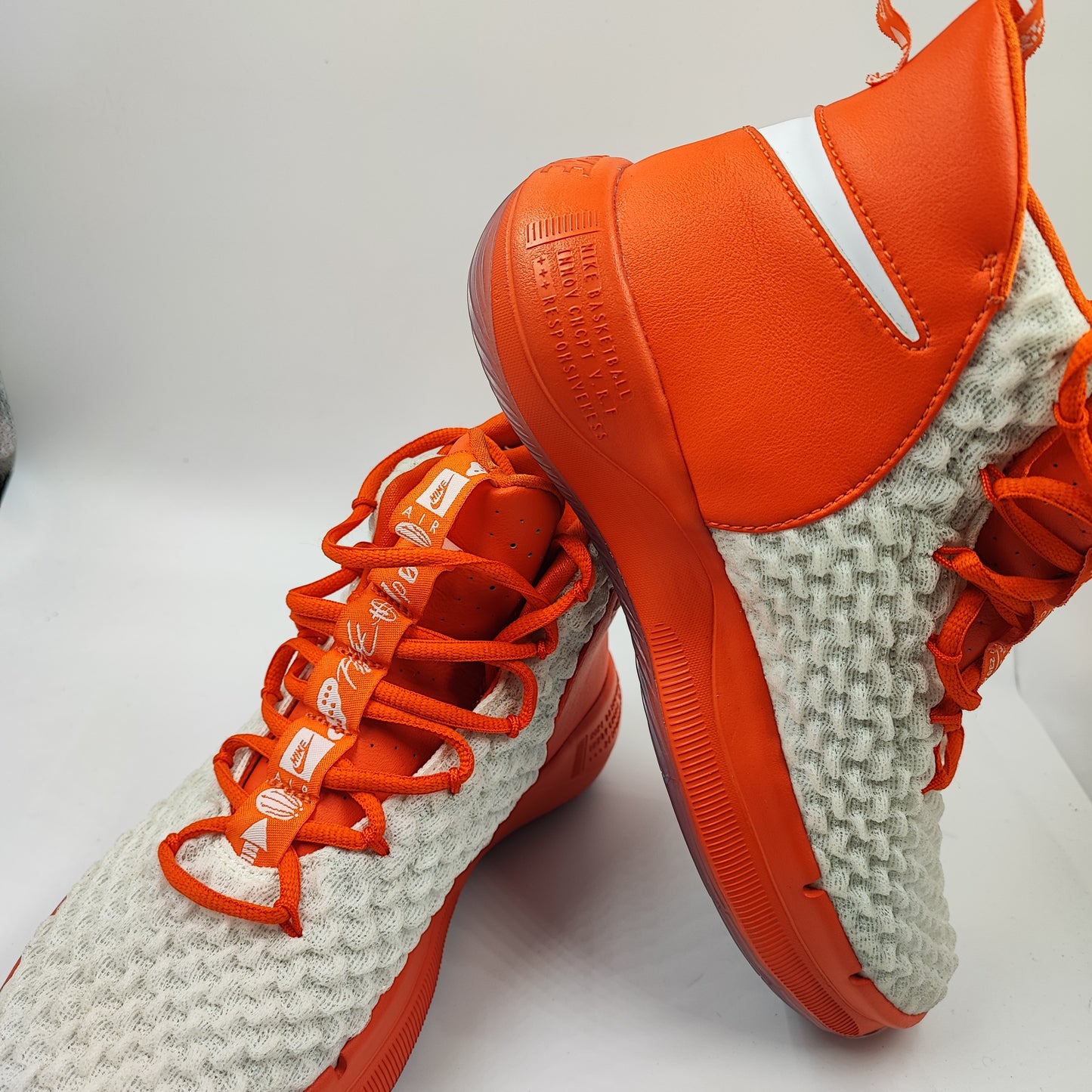 Nike Basketball Flight Air Zoom Blanco / Naranja No 25
