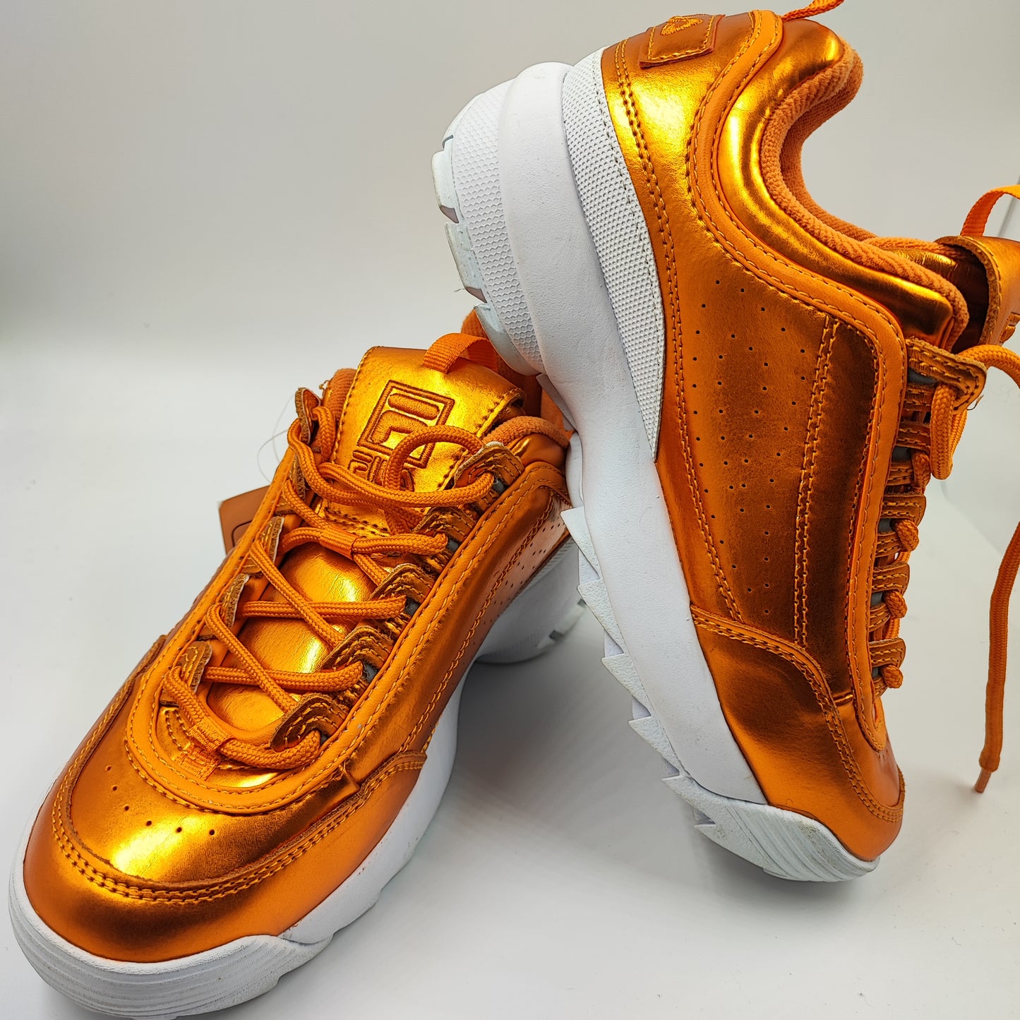Fila Casual Plataforma Naranja Metalico No 24.5