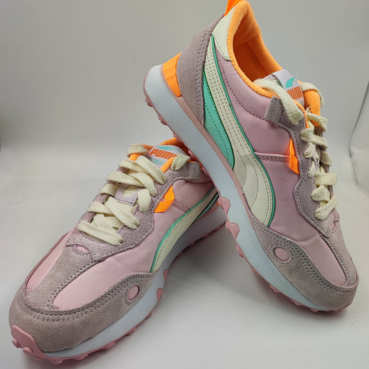 Puma Rider FV Casual Training Rosa Suede / Naranja No 24.5