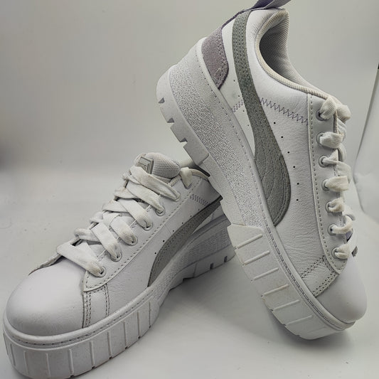 Puma Mayze Plataforma Blanco / Suede Lila No 23.5