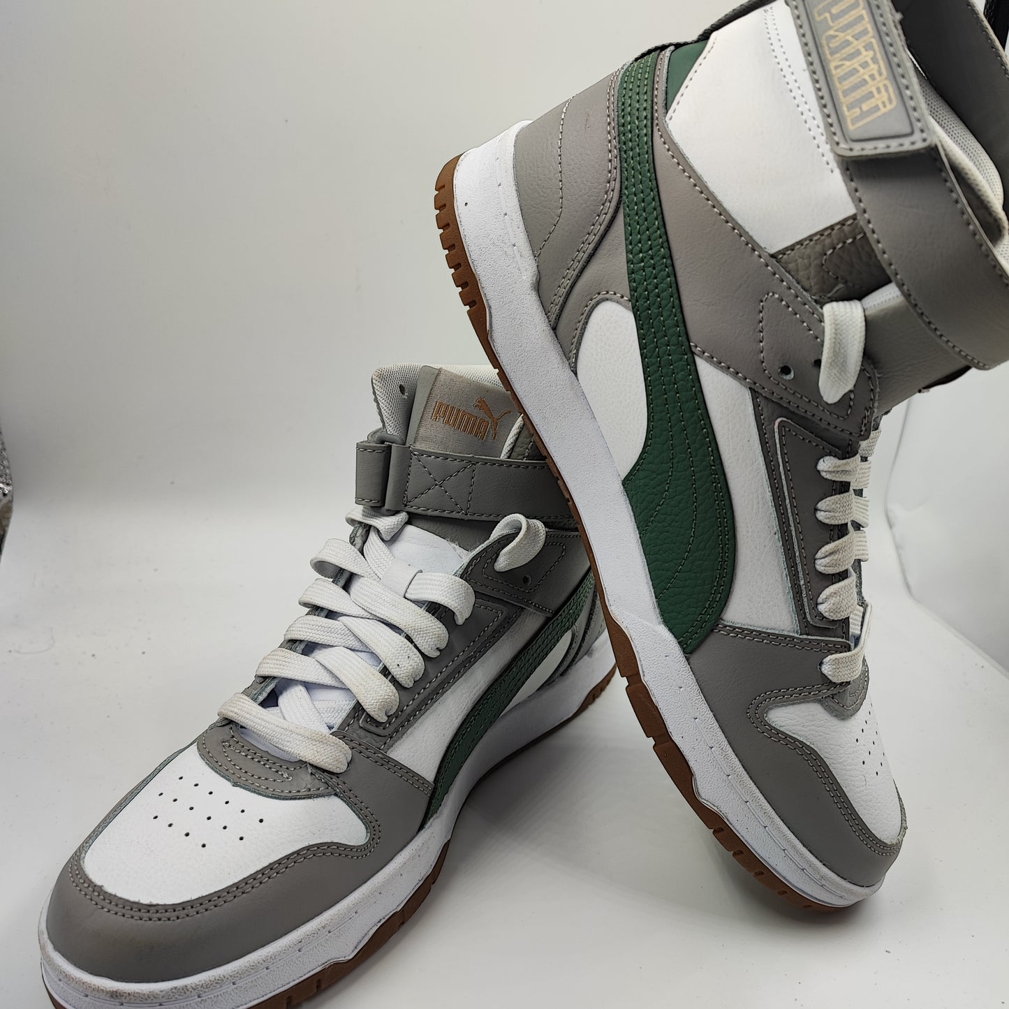 Puma Bota Retro Basketball Casual Gris / Verde No 27