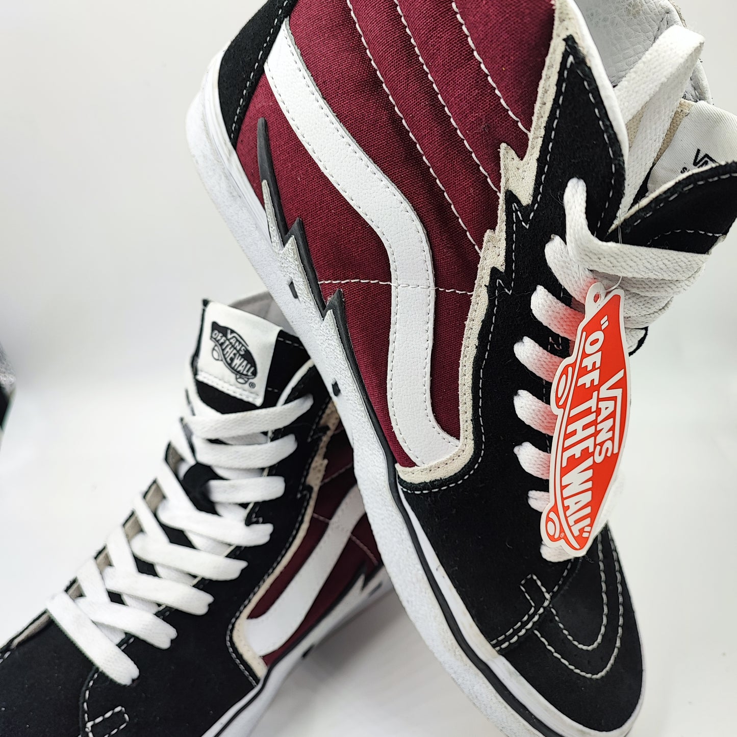 Vans Bota Casual Skate Negro / Vino / Rayo No 28.5