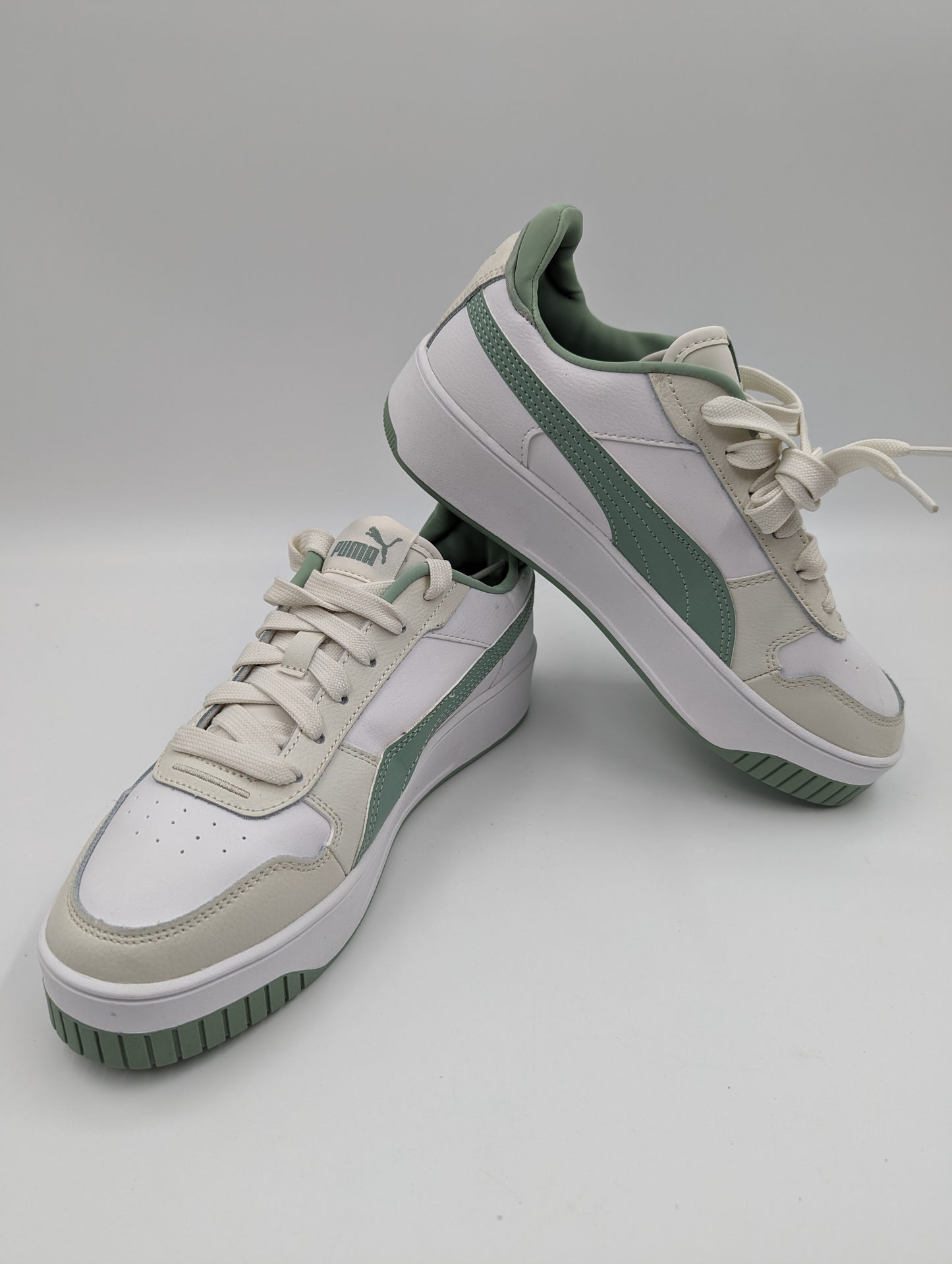 Puma Media Plataforma Casual Blanco / Verde / Beige No 24