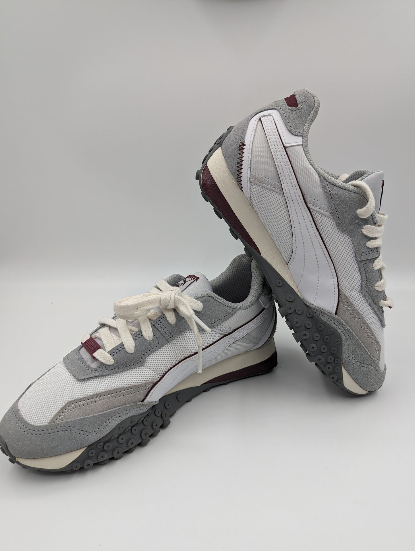 Puma Black Top Rider Casual / Running Gris / Vino Blanco No 25