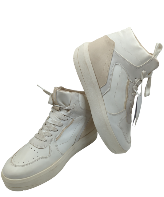 Bershka Casual Bota Alta Beige / Blanco No 25.5