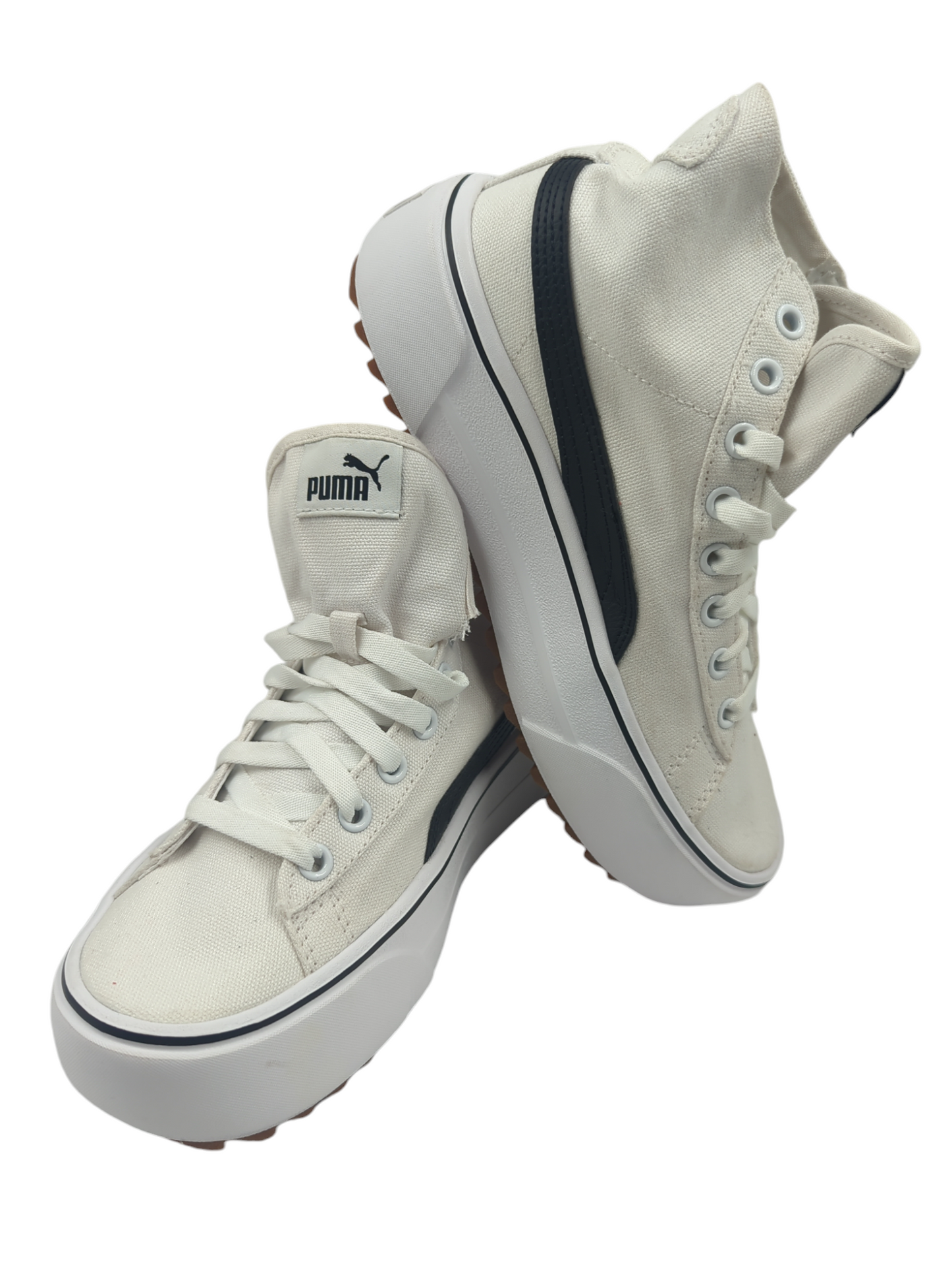 Puma Kaia Mid Bota Lona Plataforma Casual Blanco / Negro No 22.5