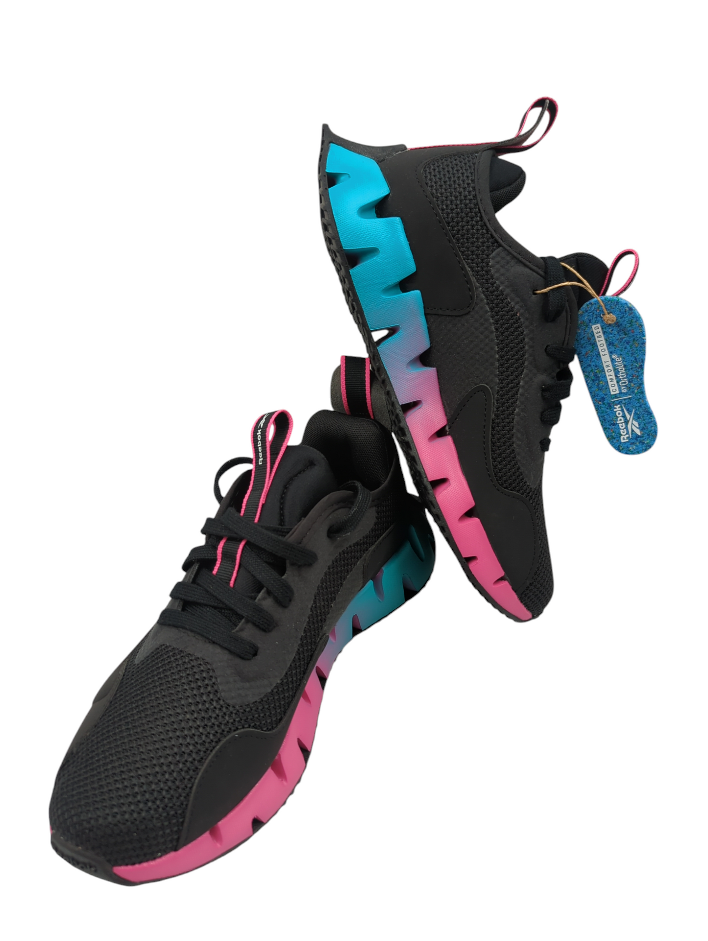 Reebok Zig Running / Training Negro / Rosa / Azul Neon No 24.5