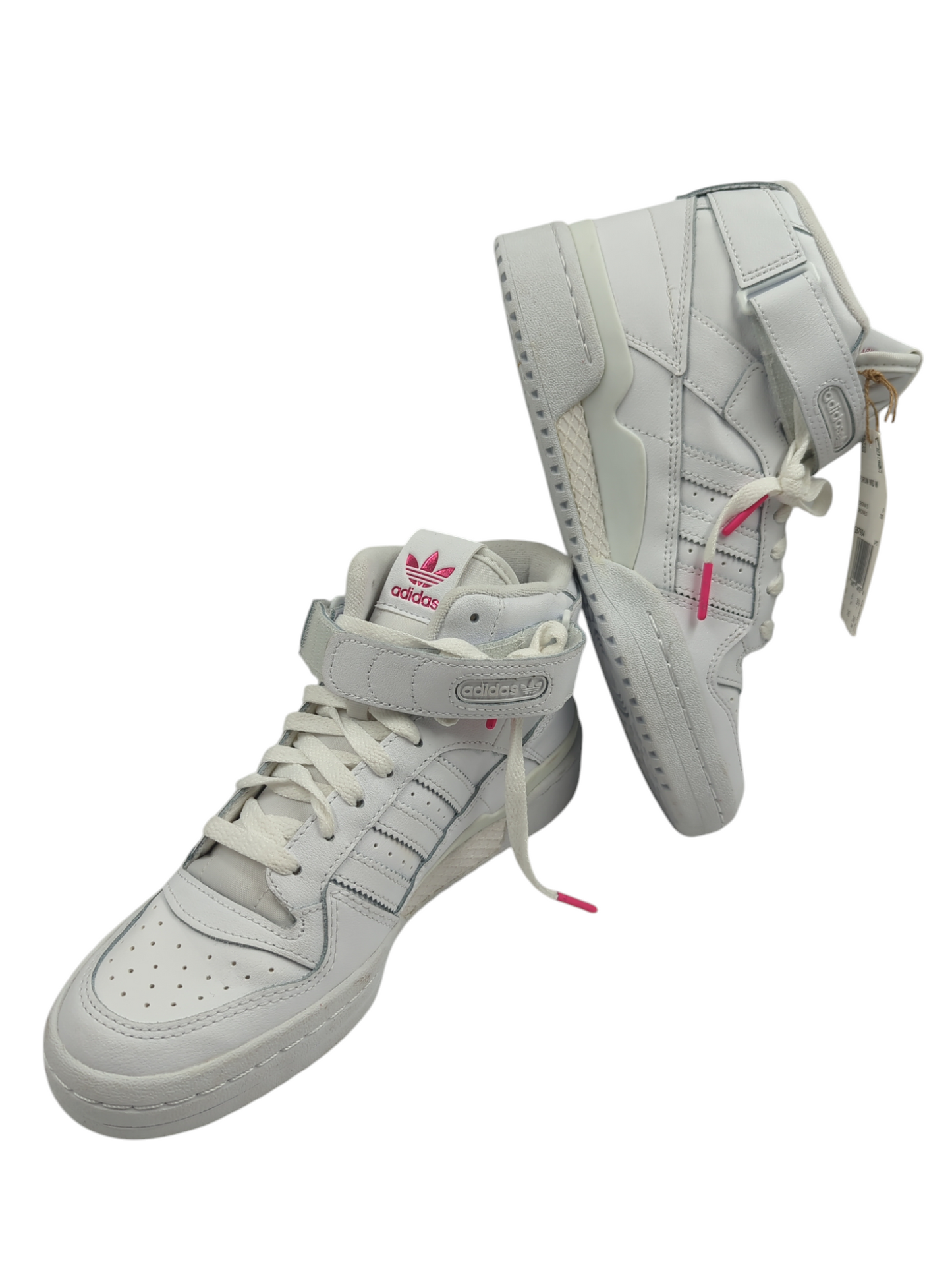 Adidas Forum Mid Bota Casual Piel Blanco / Tonos Rosa No 24.5