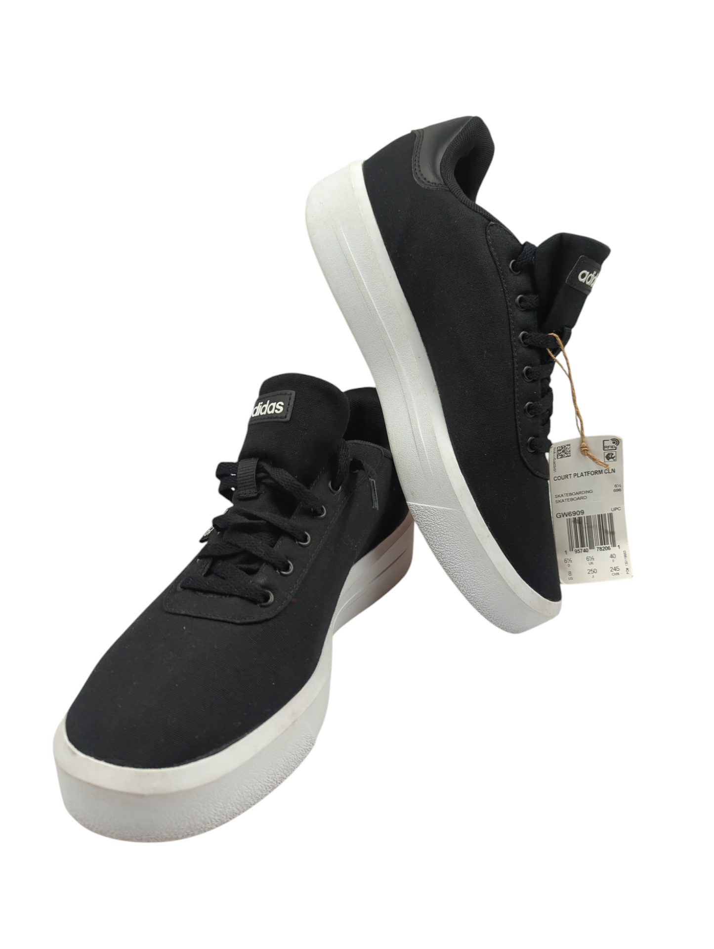 Adidas Court Plataforma Casual Negro / Blanco No 25
