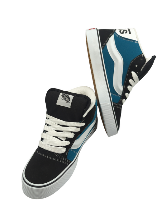 Vans Knu Skool Bota Casual / Skate Azul / Negro / Blanco No 26