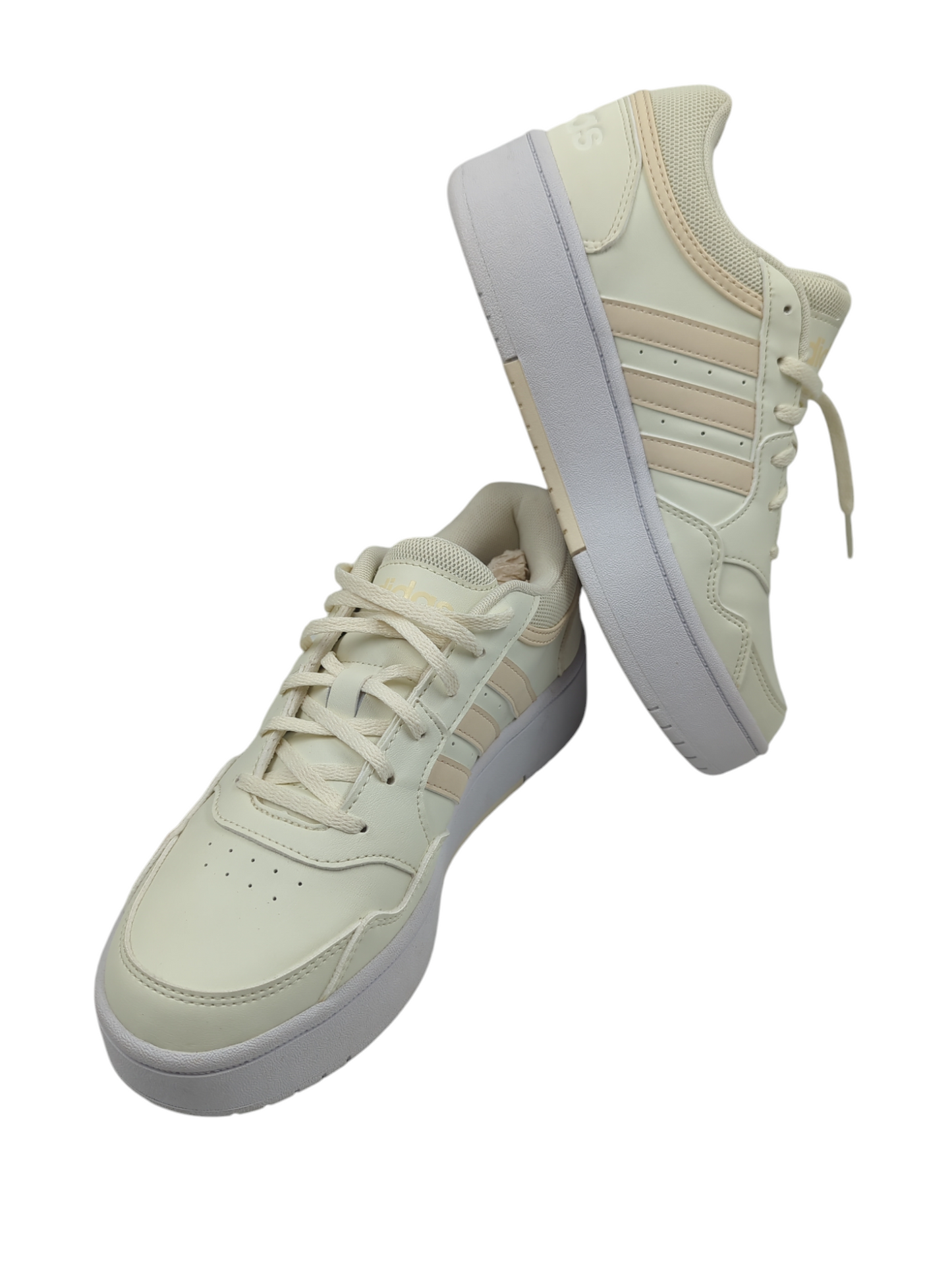 Adidas Hoops 3.0 Bold Media Plataforma Casual Crema / Blanco No 24