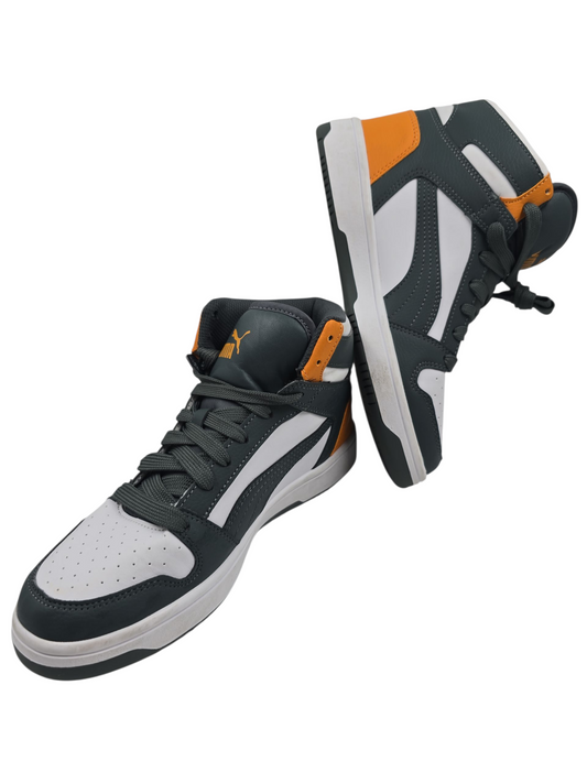 Puma Bota Casual Gris / Blanco / Naranja No 24