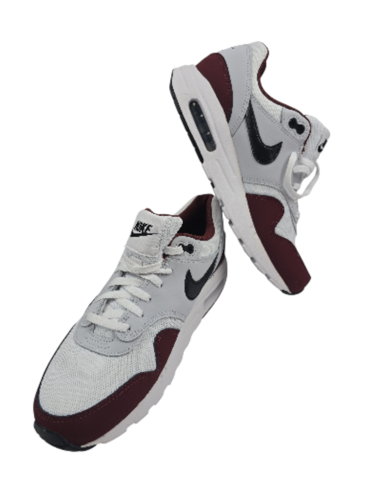 Nike Air Max 1 Casual Training Vino / Gris / Blanco No 25