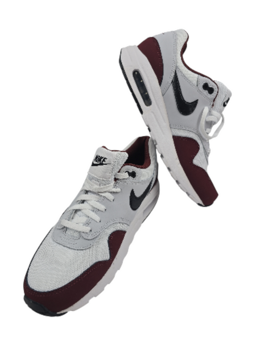 Nike Air Max 1 Casual Training Vino / Gris / Blanco No 25