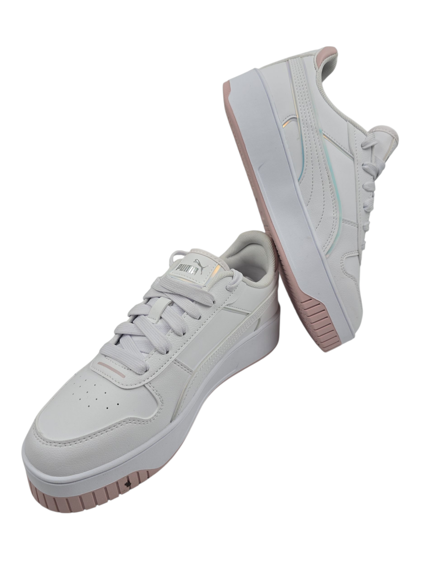 Puma Carina Pro Casual Media Plataforma Blanco / Rosa / Iridicente No 23.5