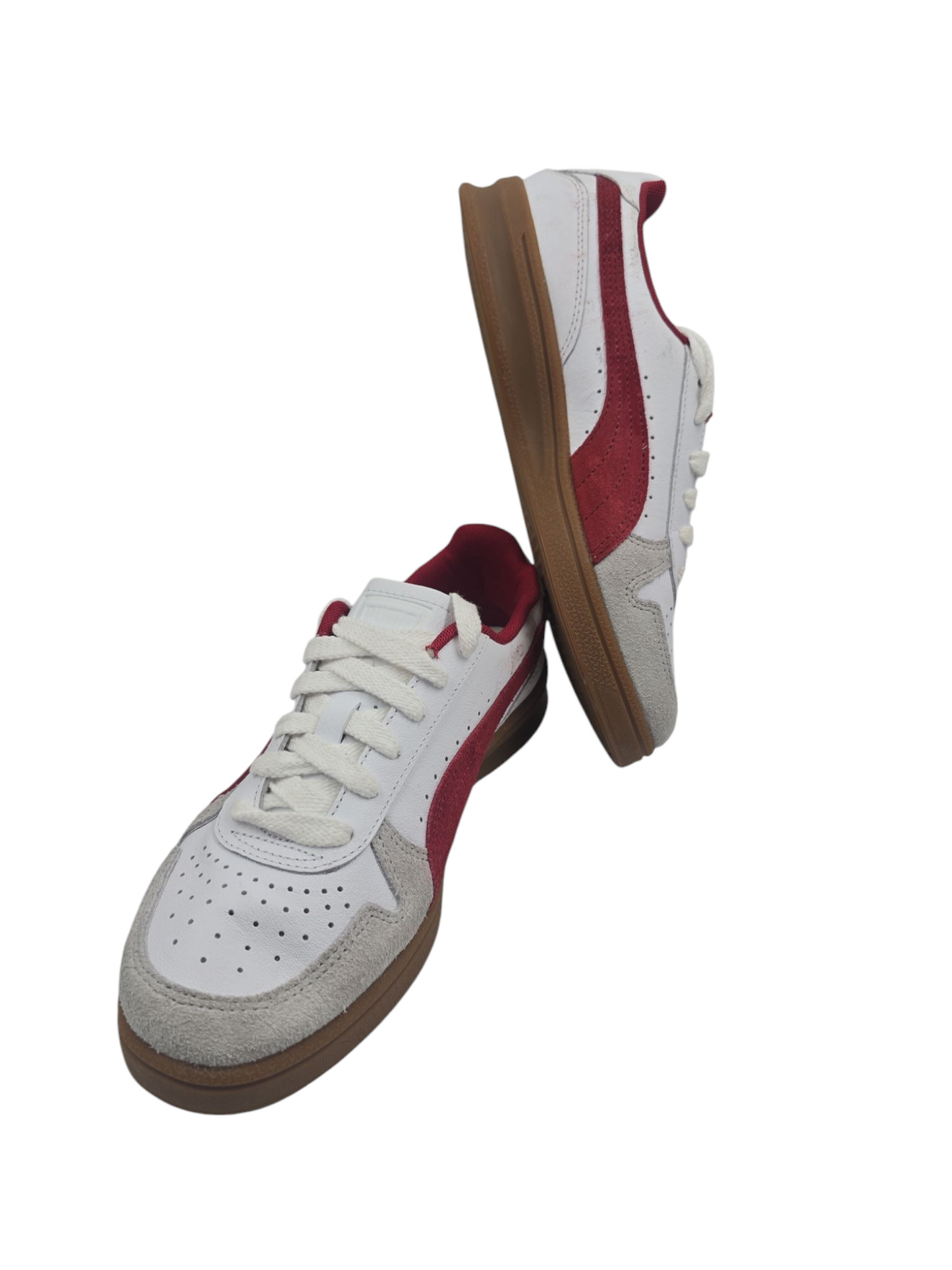 Puma indoor Casual Blanco / Suede Rojo No 23.5