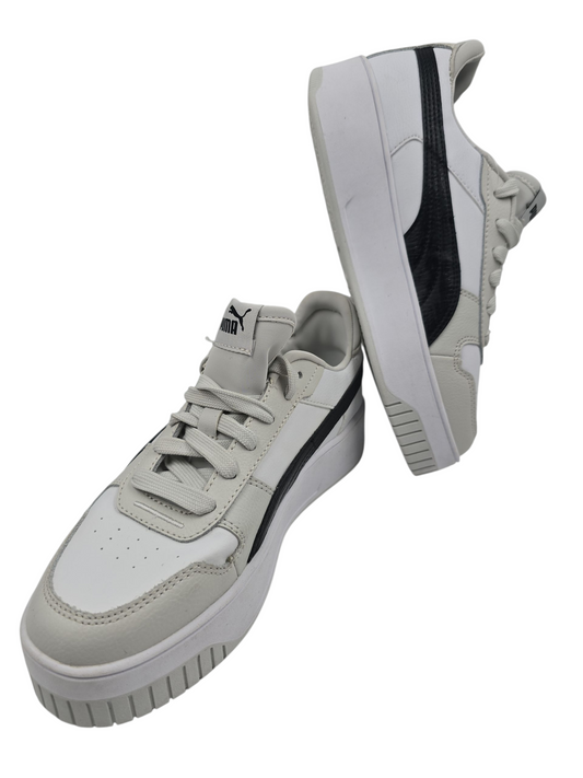 Puma Carina Pro Media Plataforma Casual Blanco / Gris / Negro No 23.5