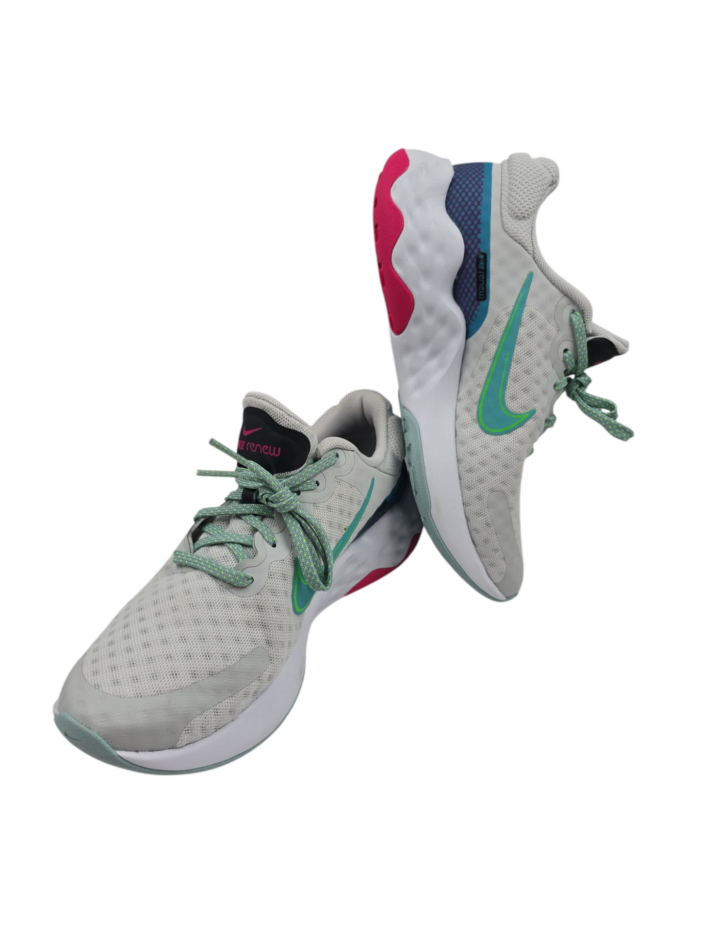 Nike Renew Ride 3 Training Gris / Verde / Rosa No 23.5