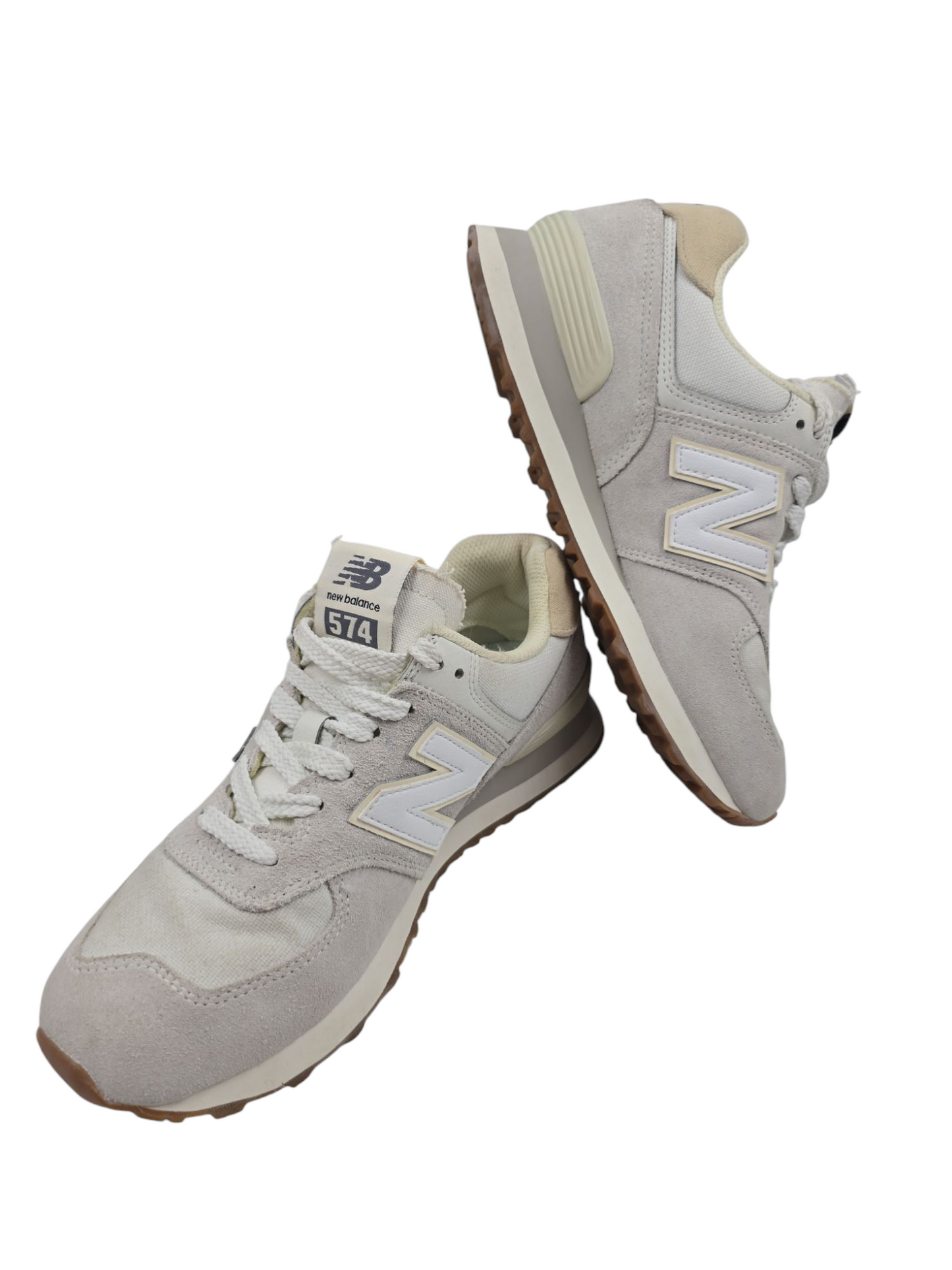 New Balance 574 Casual Sport Training Beige / Gris No 24.5