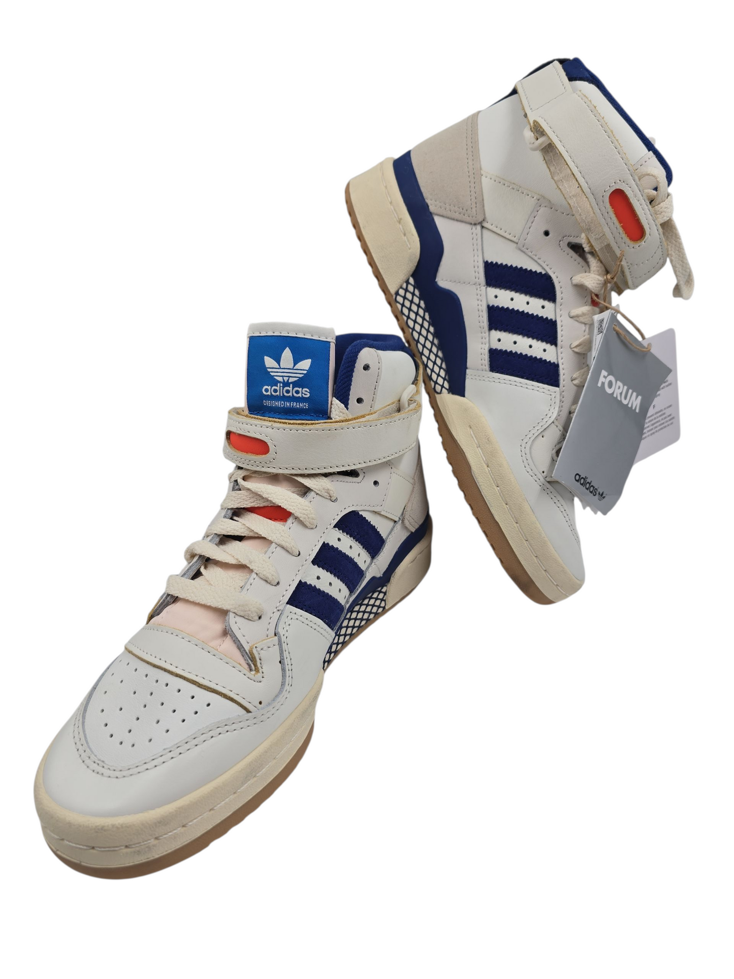 Adidas Forum 84 HI Bota Casual Piel Blanco Beige / Azul / Suela Liga No 25
