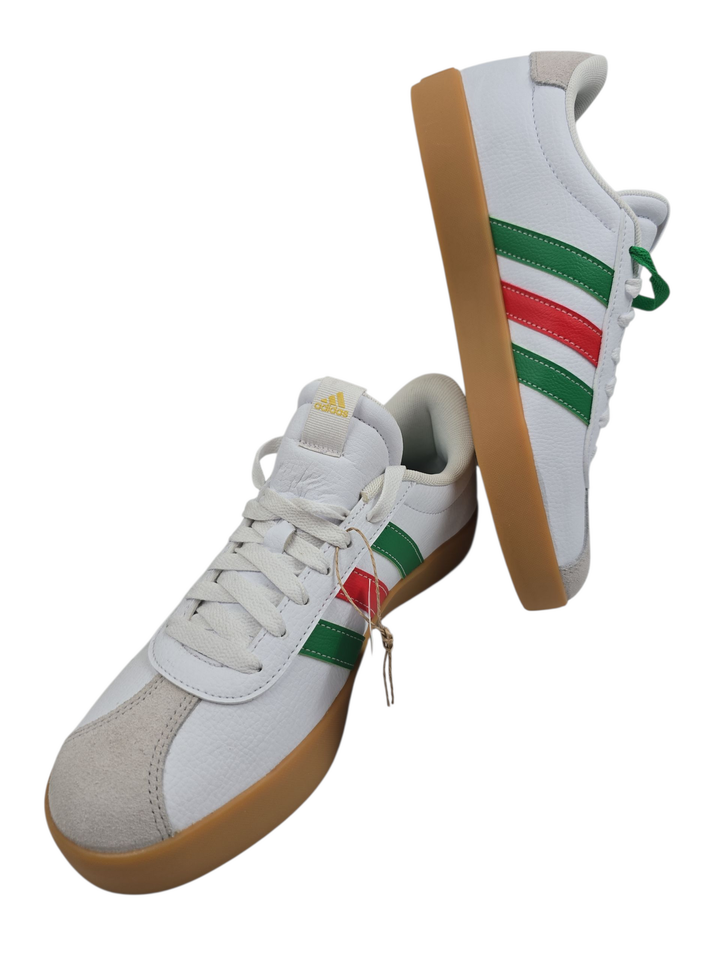 Adidas VL Court Casual Blanco / Lineas Rojo / Verde Piel No 26