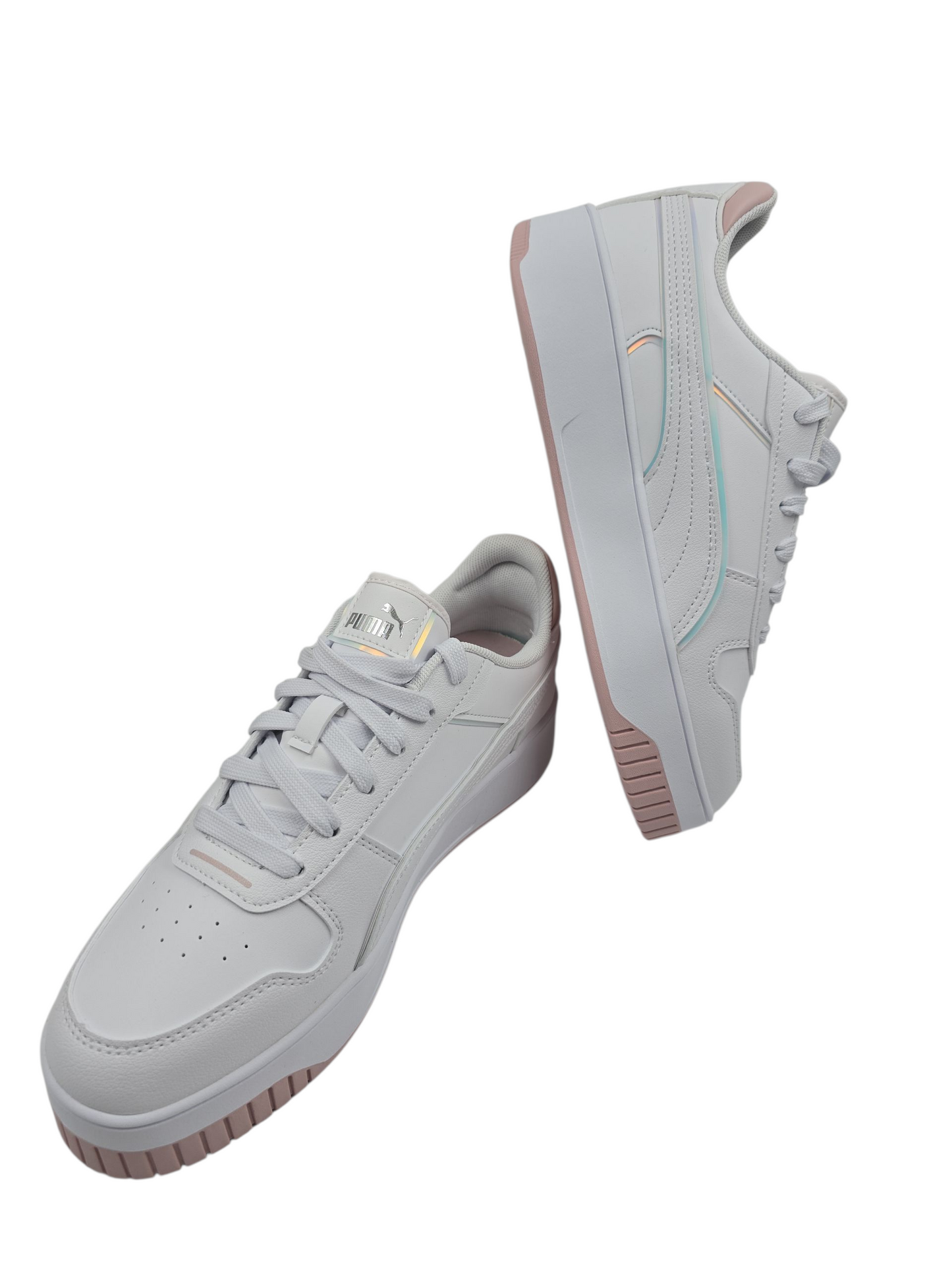 Puma Carina Street Casual Media Plataforma Blanco / Rosa No 24.5