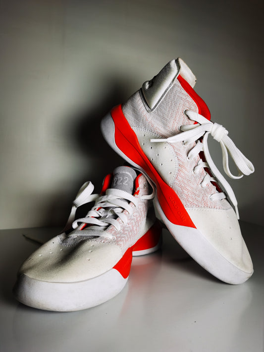 Adidas Basketball Bota Blanco / Rojo No 27