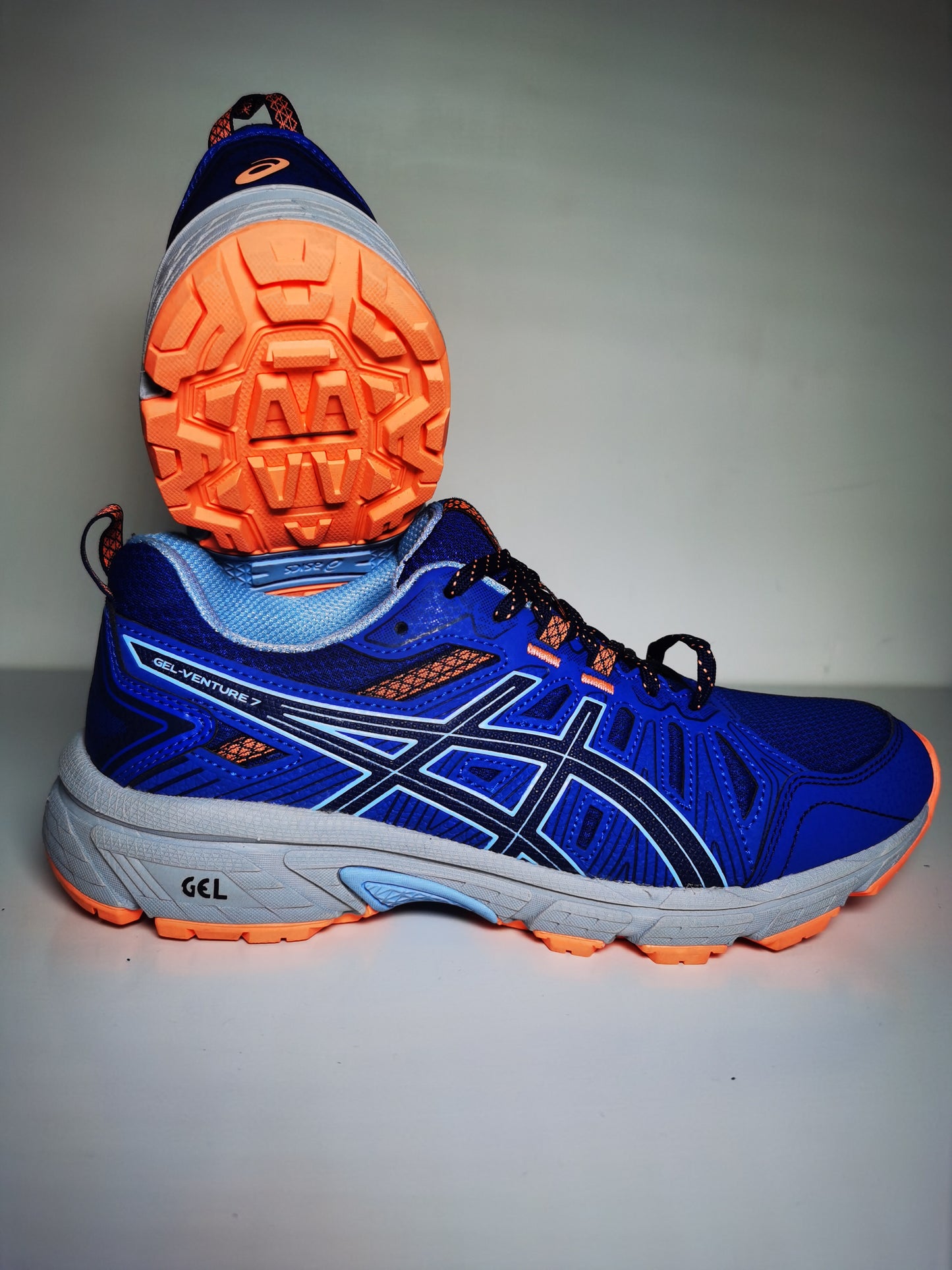 Asics Venture 7 Azul / Naranja No 25.5