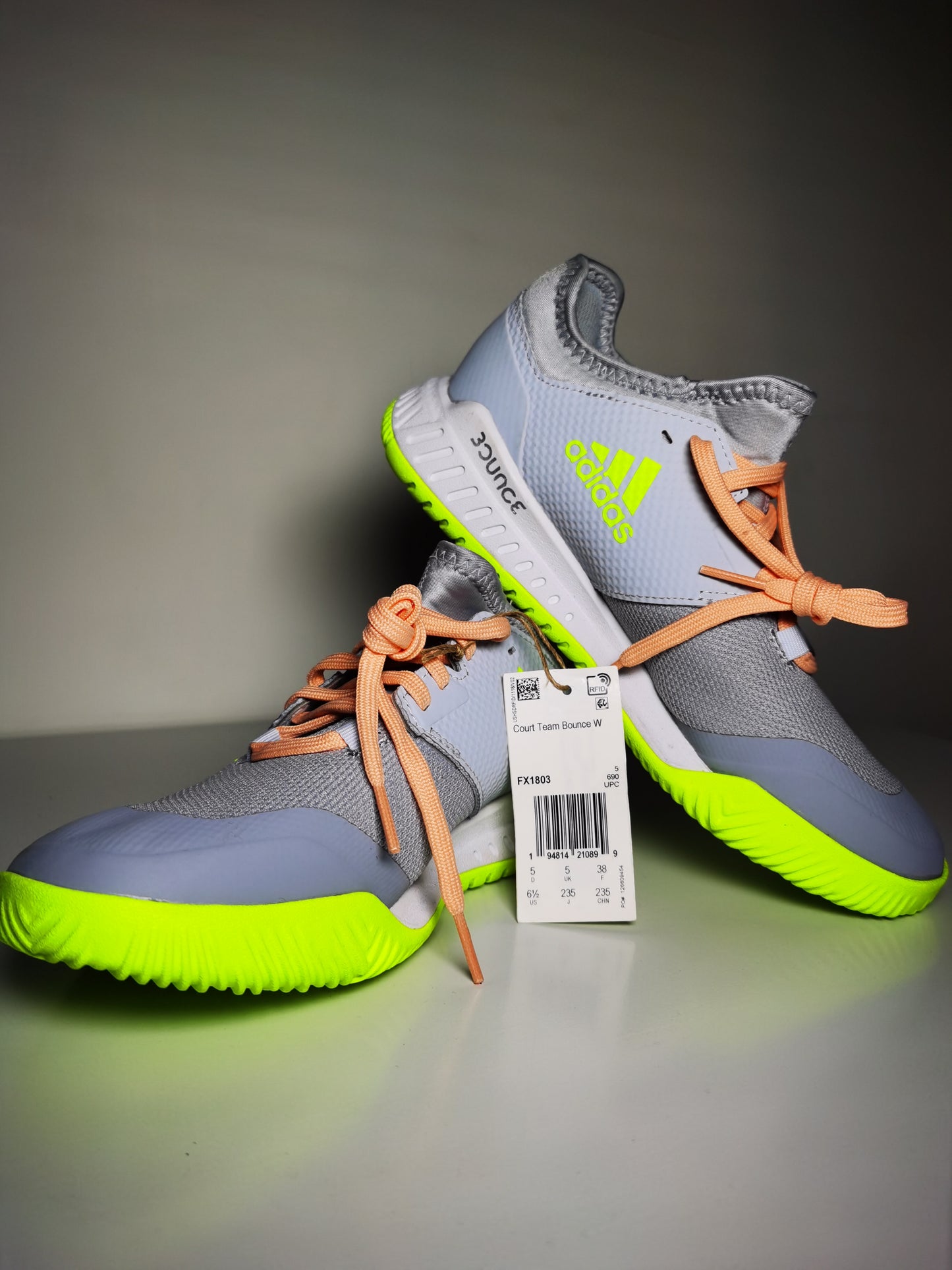 Adidas Court Team Bounce Gris / Verde  No 23.5