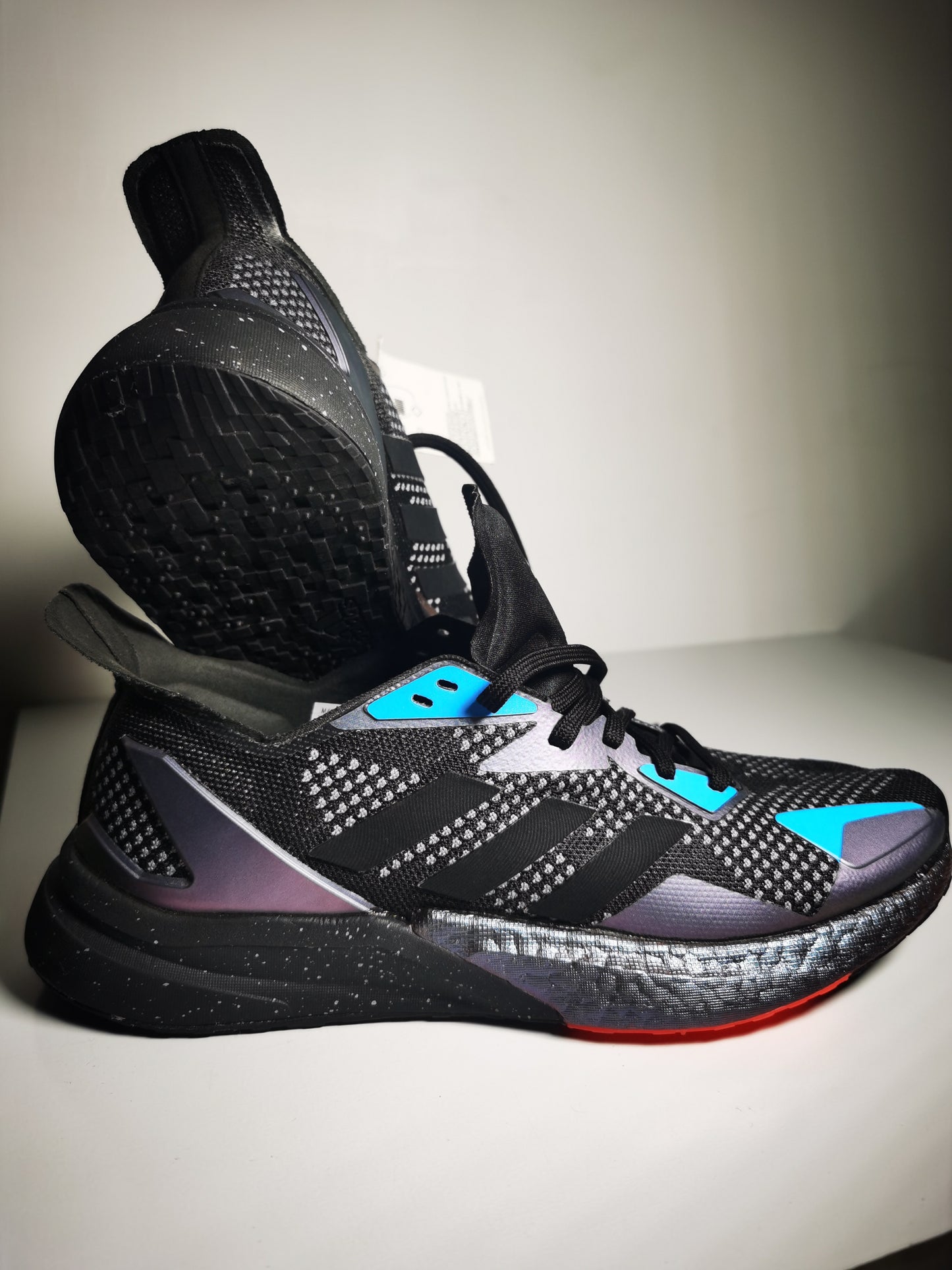 Adidas Boost Running Negro / Azul / Morado No 26.5