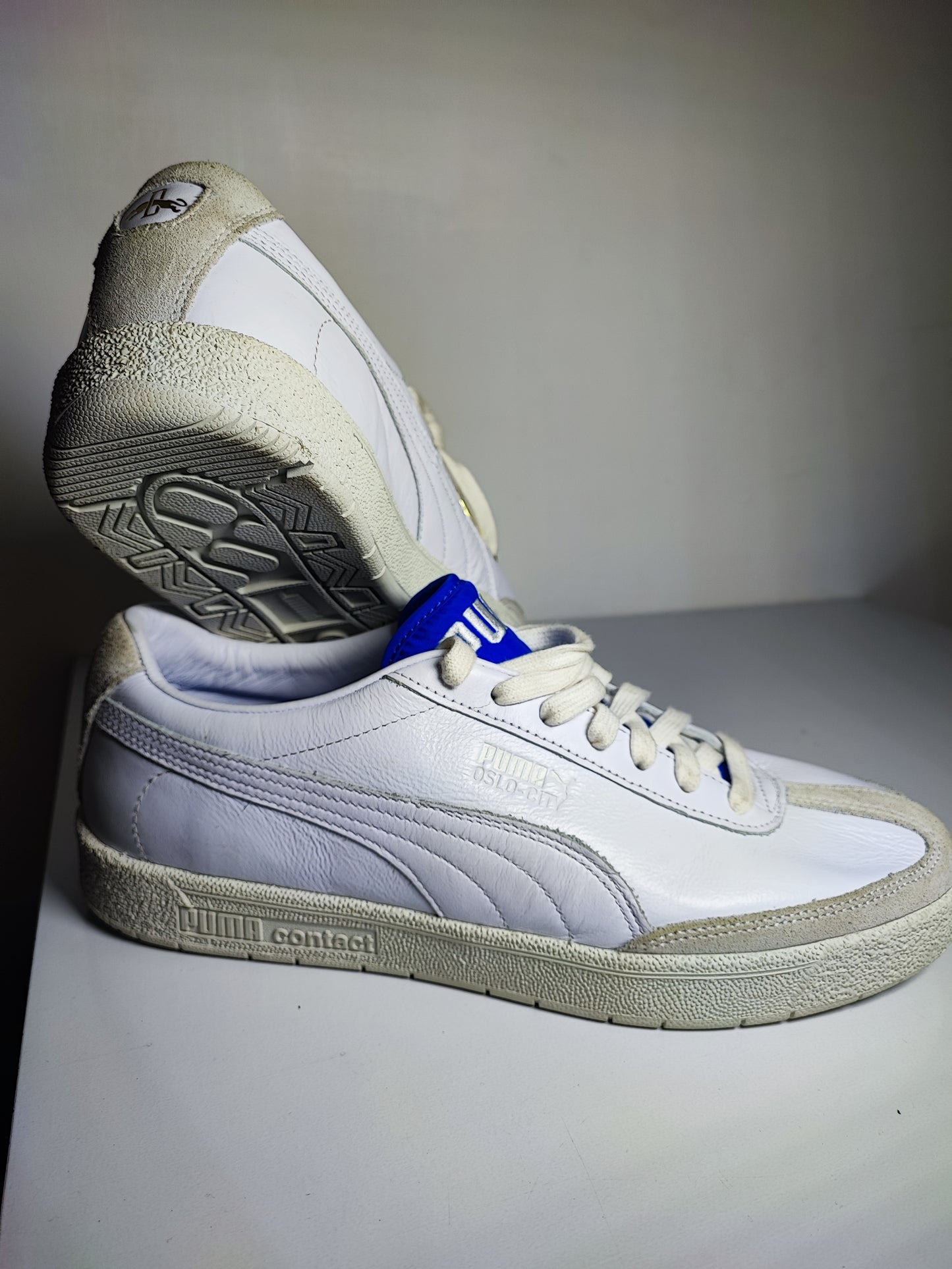 Puma Piel Oslo City Blanco / Azul No 28.5