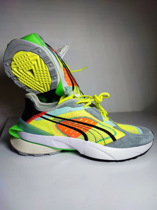 Puma PwrFrame Abstract Verde / Gris / Amarillo No 27