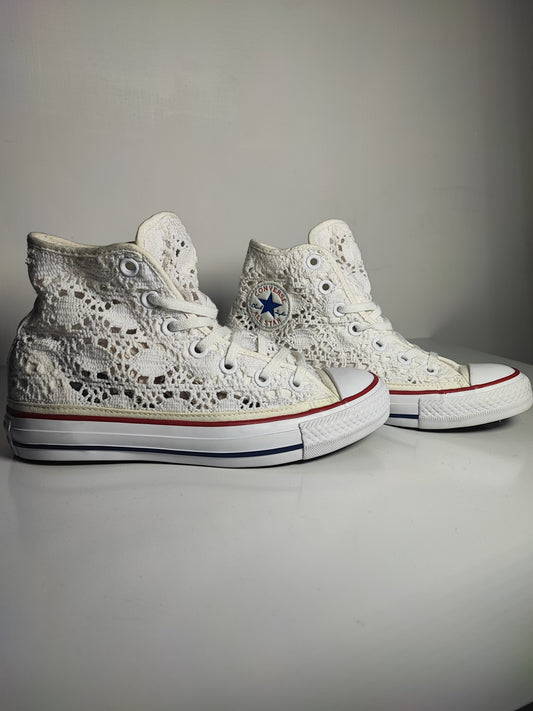 Converse bota Tejido Blanco No 23