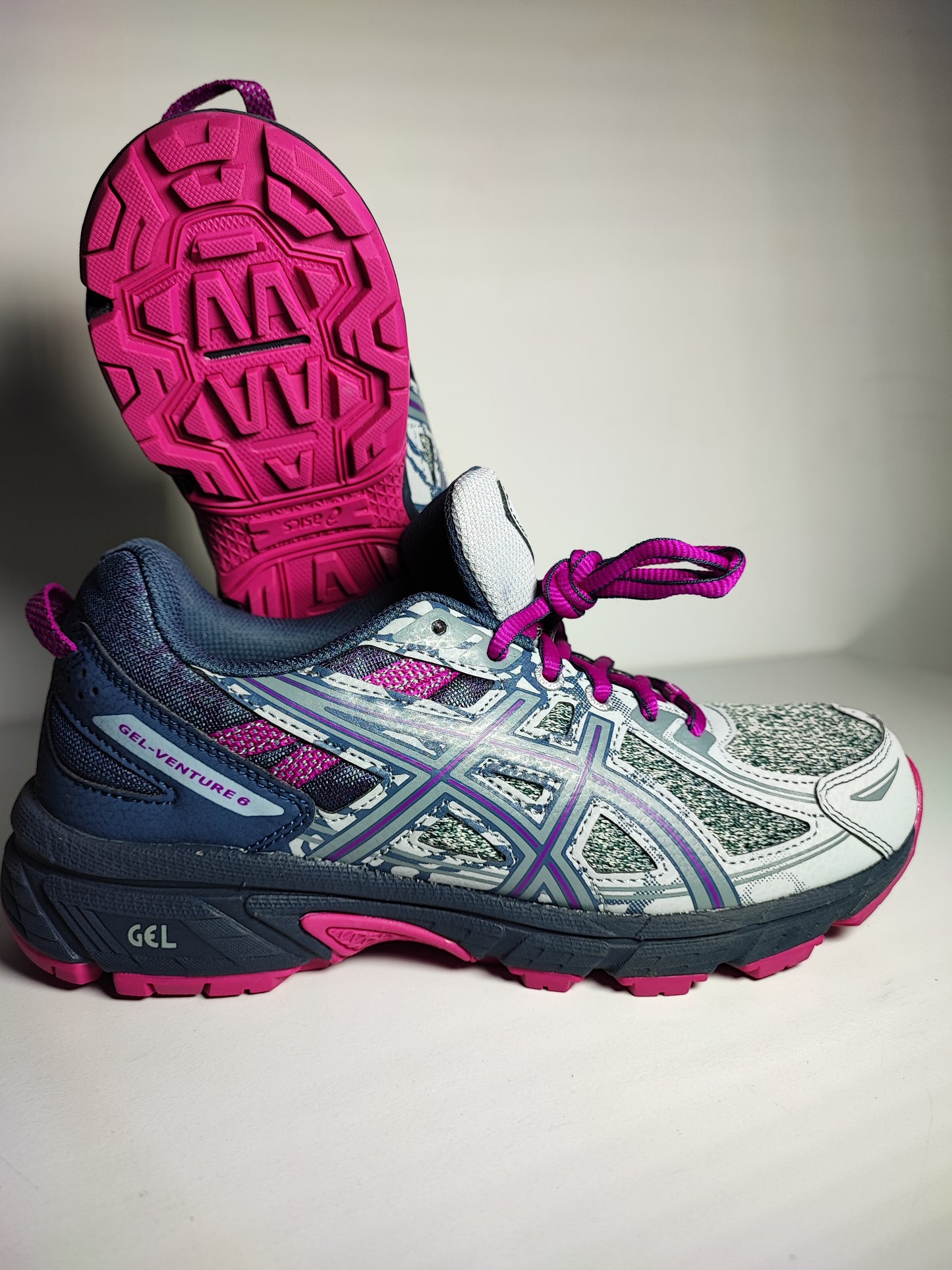 Asics Gel Venture-6 Gris / Rosa No 25