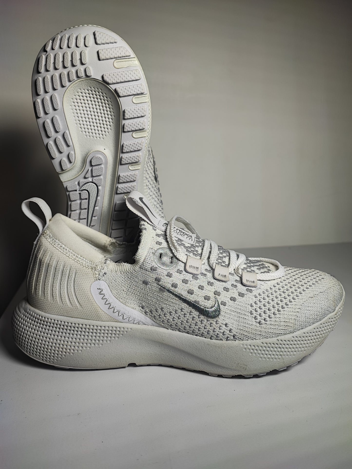Nike React Tela Blanco / Plata No 25