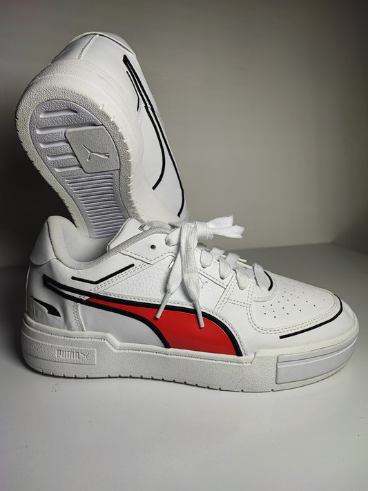 Puma Casual Bordado Blanco / Rojo No 27