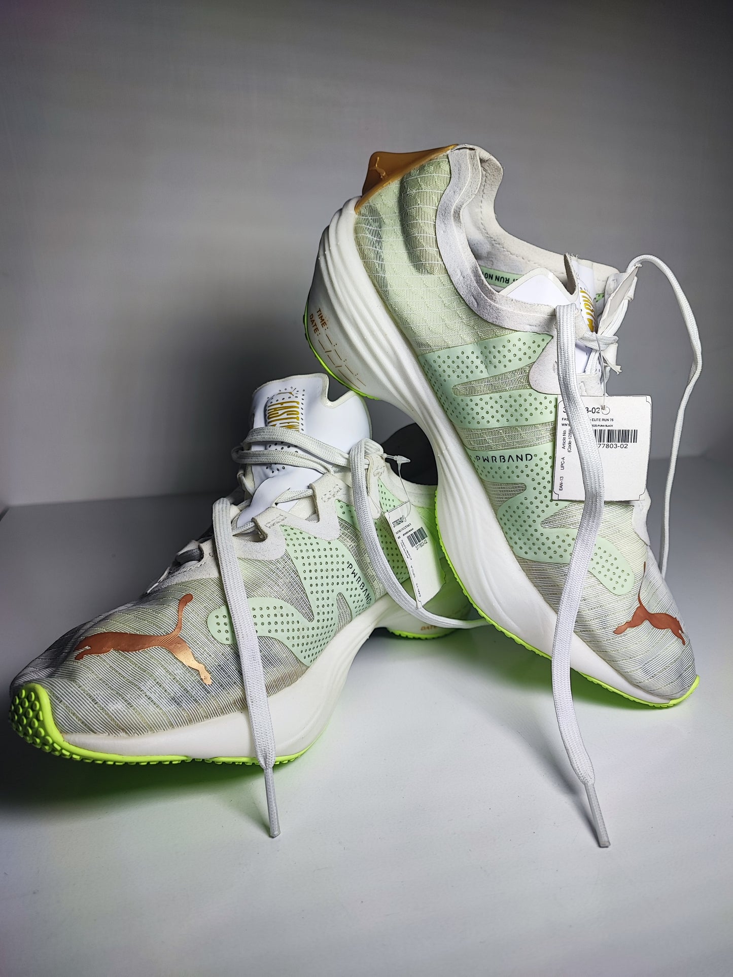 Puma Fast - Fwd Nitro Elite Fibra de Carbono Profesional Running Blanco / Verde No 23.5