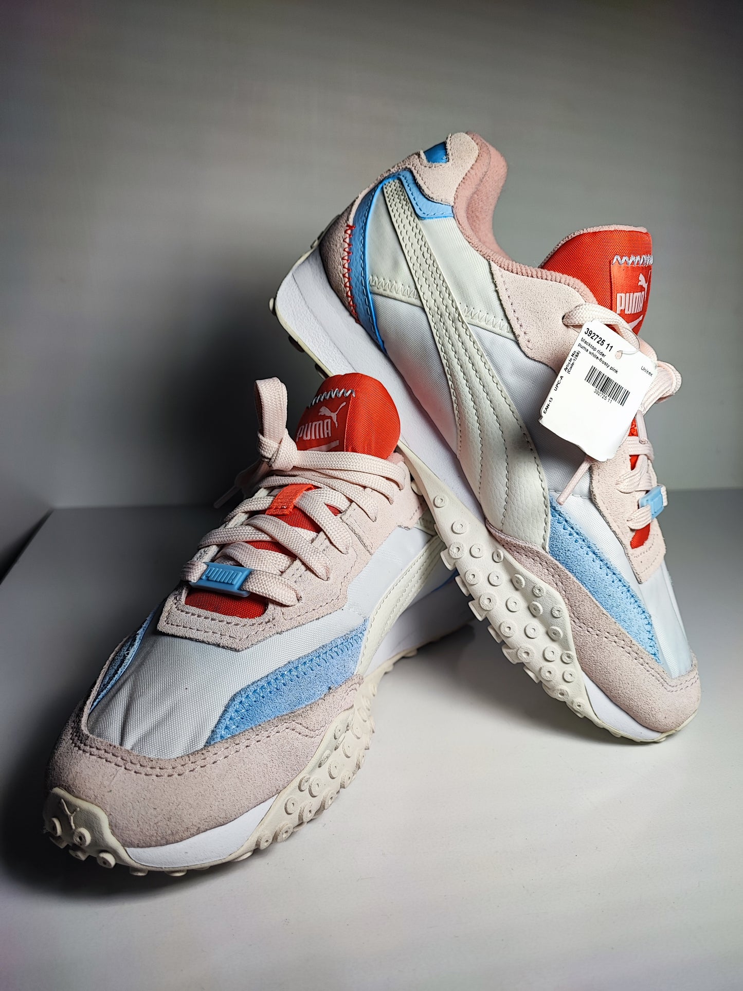 Puma Black Top Rider Running Blanco / Rosa No 23.5