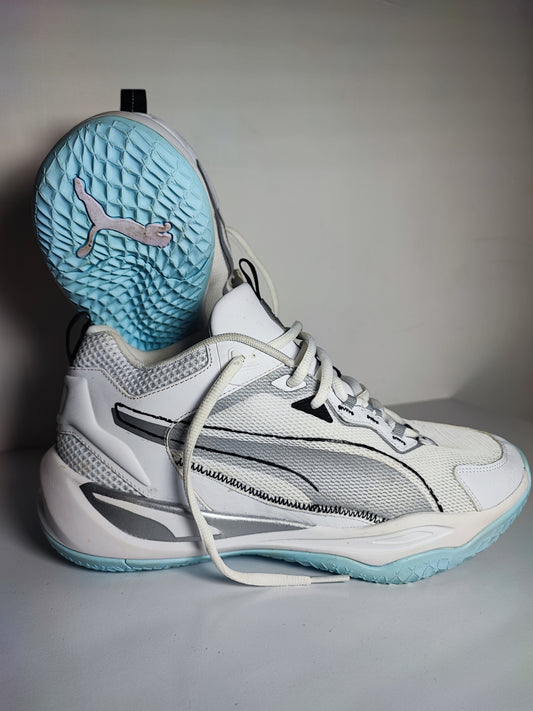 Puma Bota Basketball Blanco / Azul Claro / Gris No 27