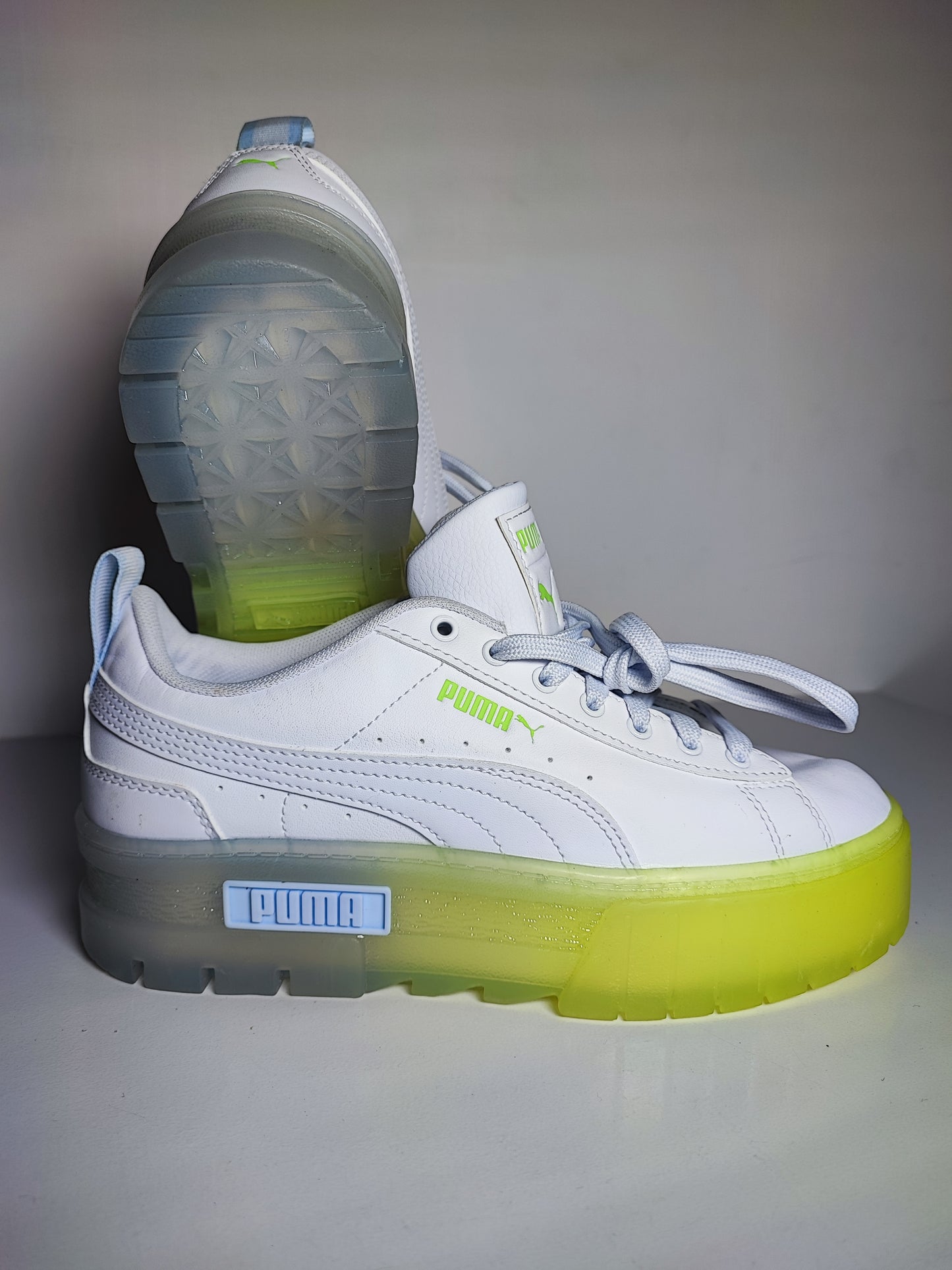 Puma Mayze Beach Casual Plataforma Blanco / Verde / Transparente No 23.5