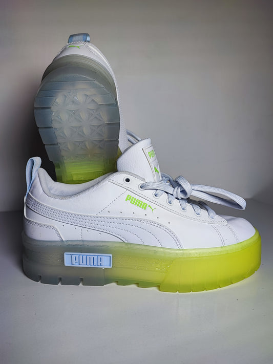 Puma Mayze Beach Casual Plataforma Blanco / Verde / Transparente No 23.5